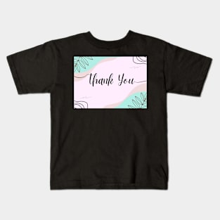 Thank you leaf design Kids T-Shirt